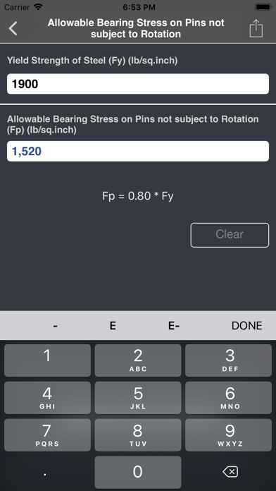 Bridge Engineering Calculator iPhone screenshot 7 - Education app