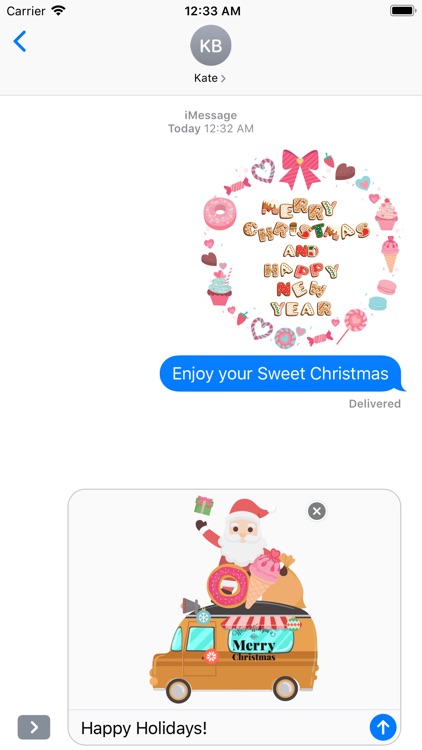 Sweet Happy Christmas Stickers screenshot-4