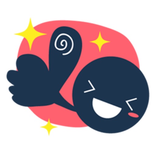 Black Smile Cool Emoji Sticker icon