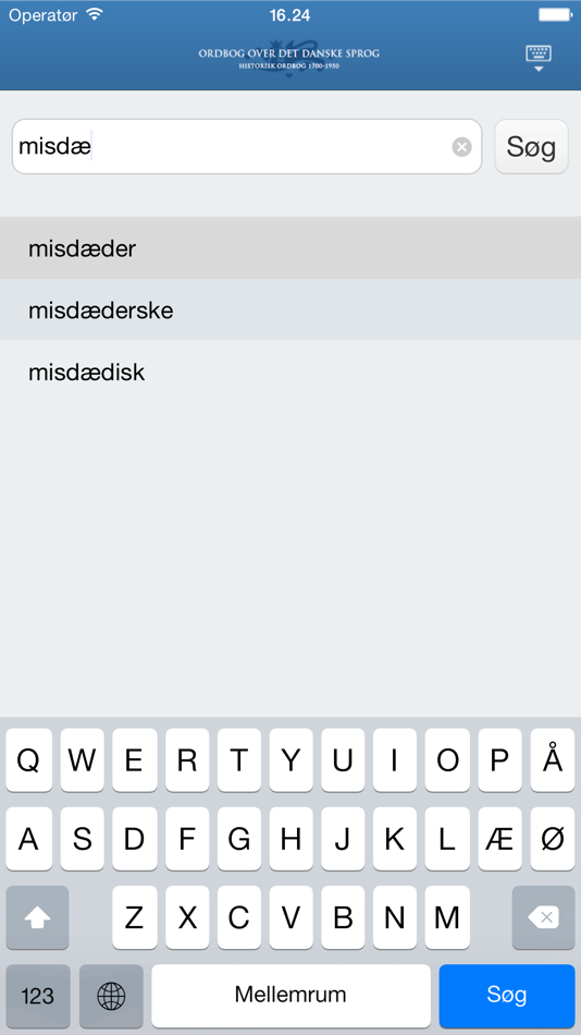 #2. Ordbog over det danske Sprog (iOS) 由: Det Danske Sprog- og Litteraturselskab