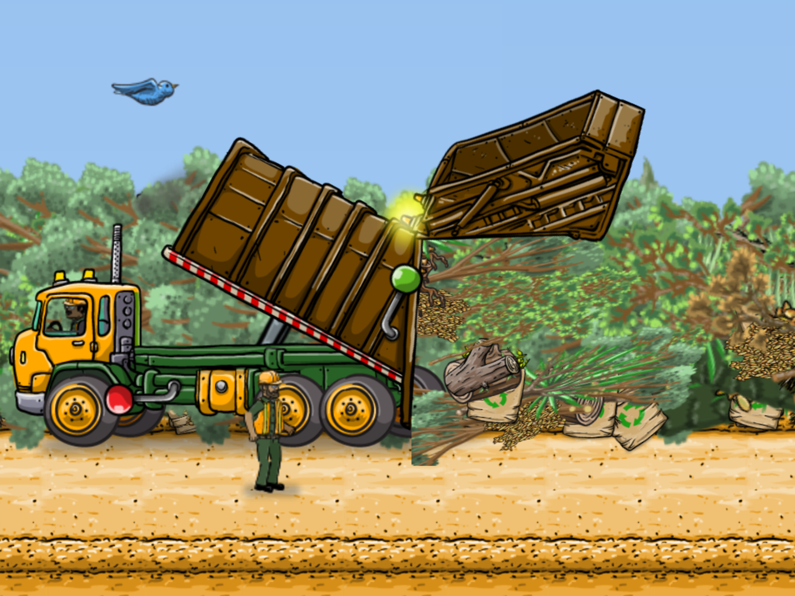 Garbage Truck: Brushy Pick Up screenshot 8