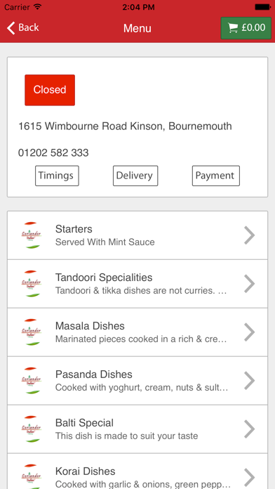 Screenshot #2 pour Coriander Indian Takeaway