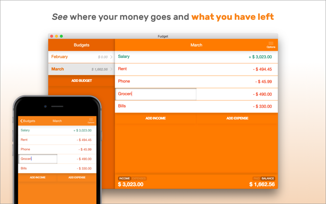 ‎Fudget: captura de tela do rastreador do planejador de orçamento