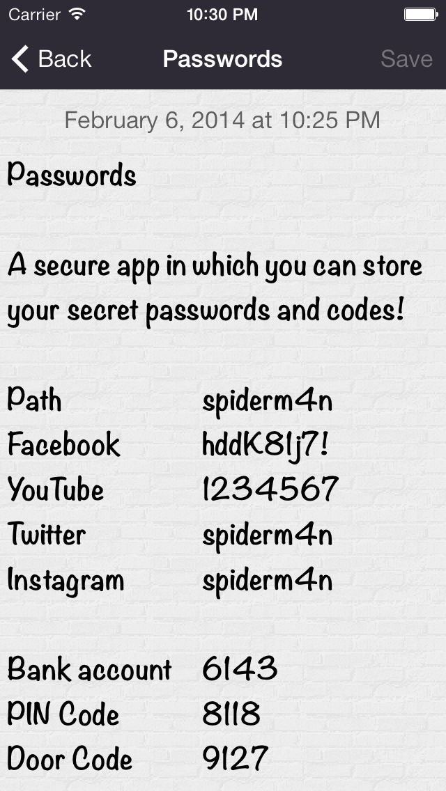 Screenshot #3 pour Lock Your Notes