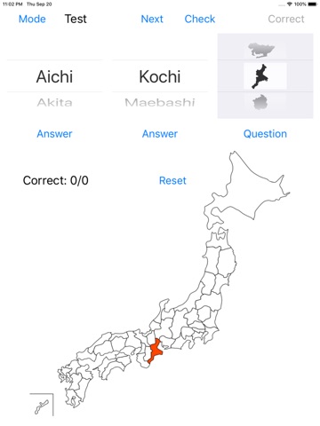 Prefecture, capital and map iPad screenshot