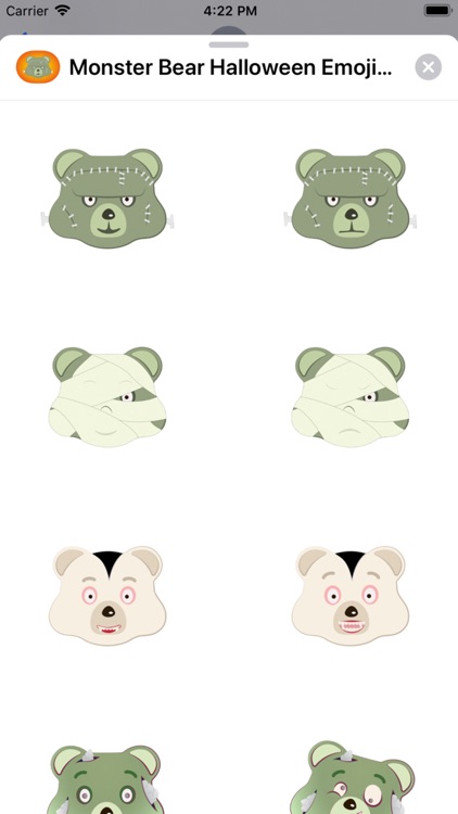 Monster Bear Emoji Stickers