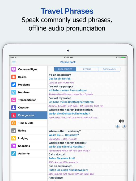 German Dictionary + iPad screenshot 4 - Book app