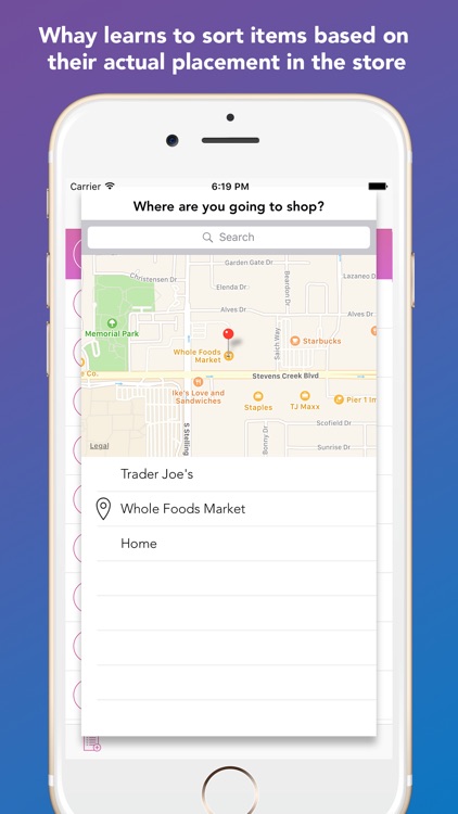 Whay: Shopping List