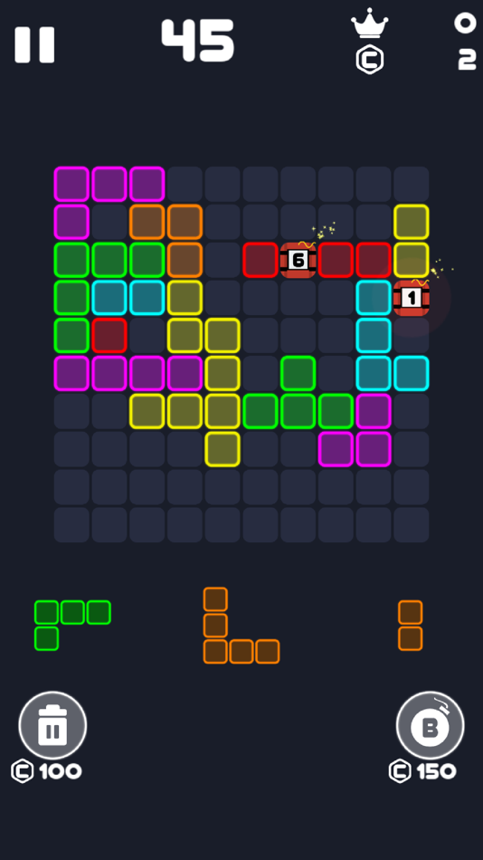 #7. Neon Block Puzzle : Fill Board (iOS) Podle: Hoang Vinh Nguyen