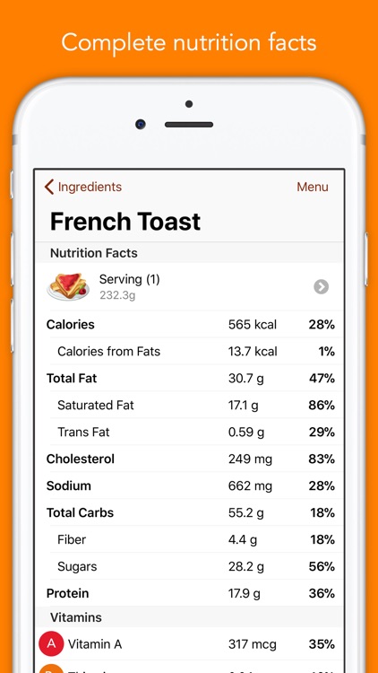 Nutrients - Nutrition Facts screenshot-3