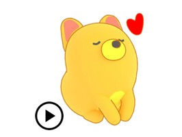 Animated Lemon Dog Sticker