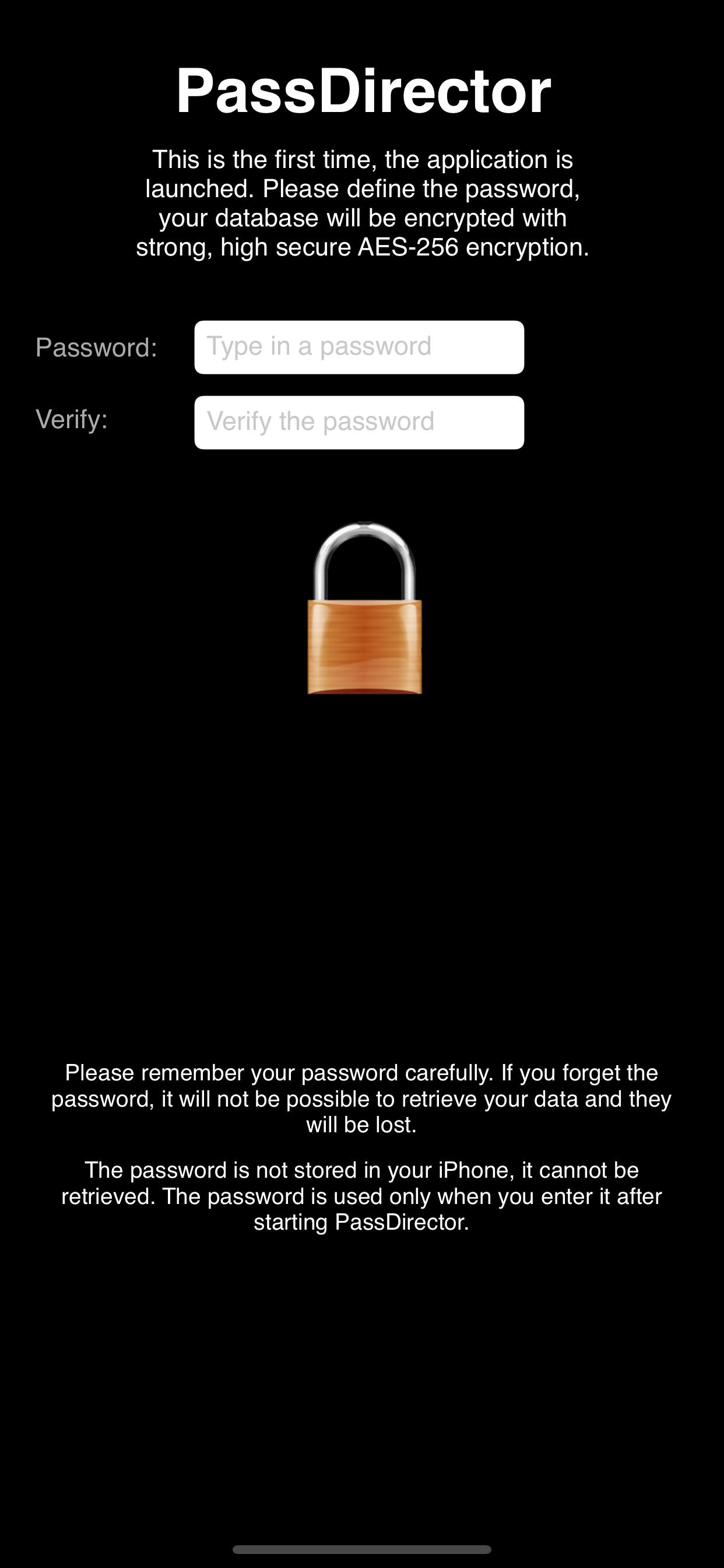 PassDirector - secure database