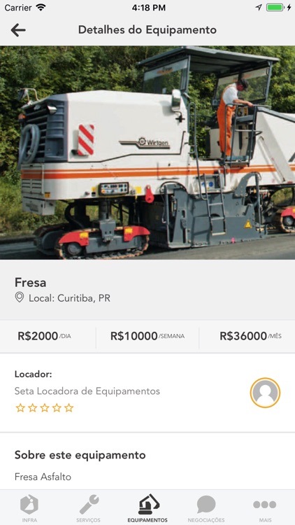 Infra Locação de Equipamentos screenshot-3