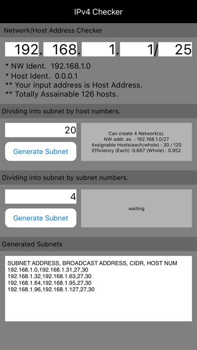 Screenshot #1 pour IPv4 Checker