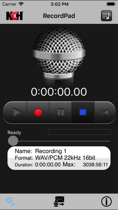 Screenshot #1 pour RecordPad Sound Recorder