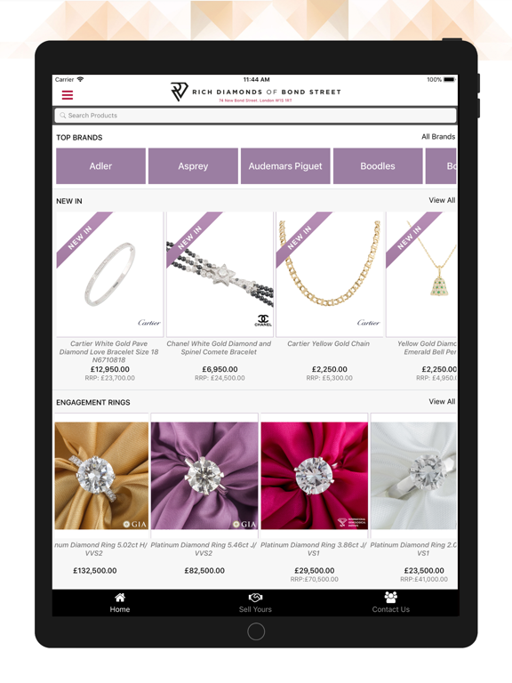 Rich Diamonds iPad screenshot 1 - Lifestyle app