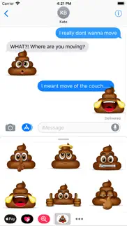 How to cancel & delete poop emoji stickers - cute poo 1
