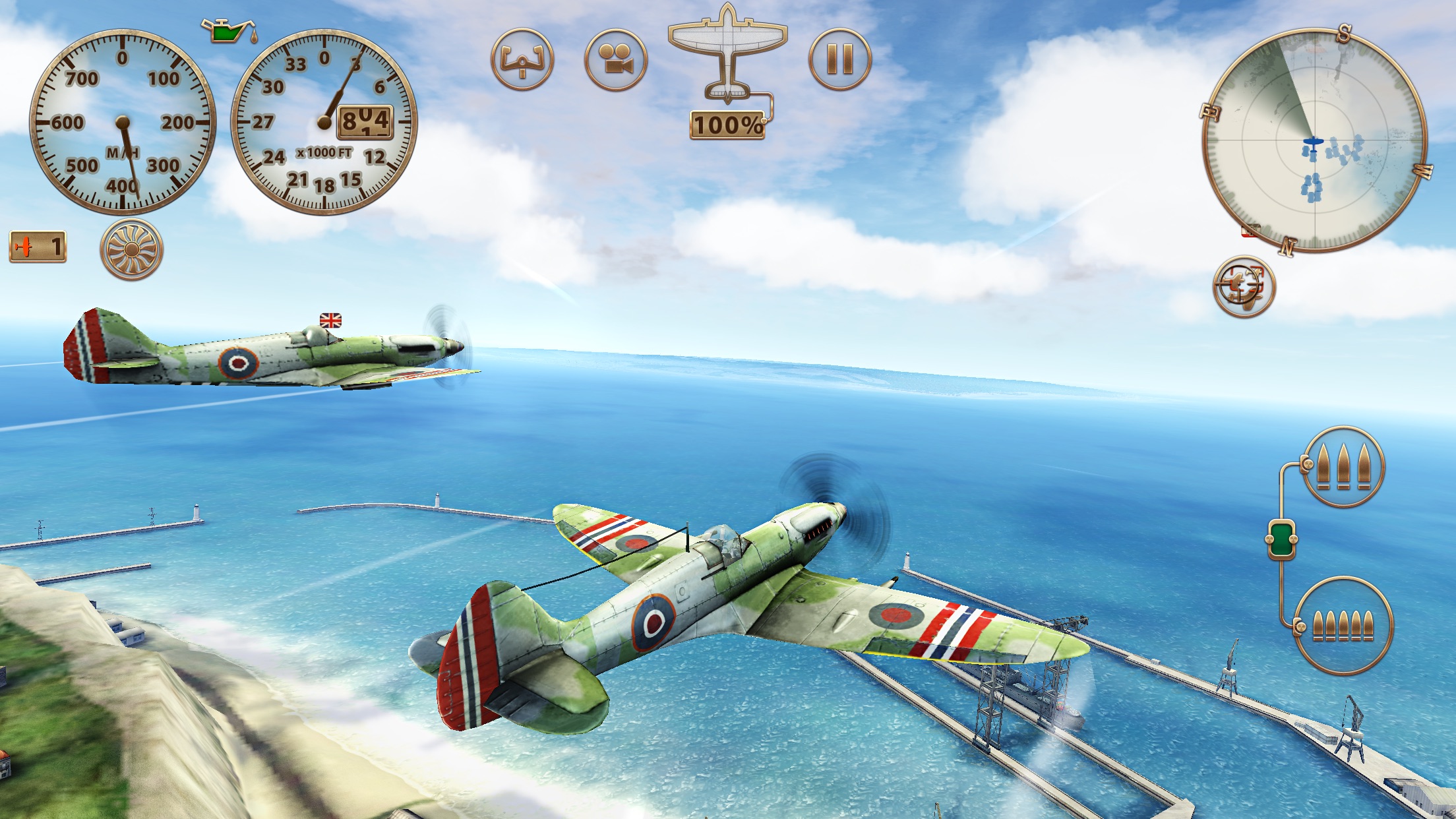 Screenshot do app Sky Gamblers: Storm Raiders