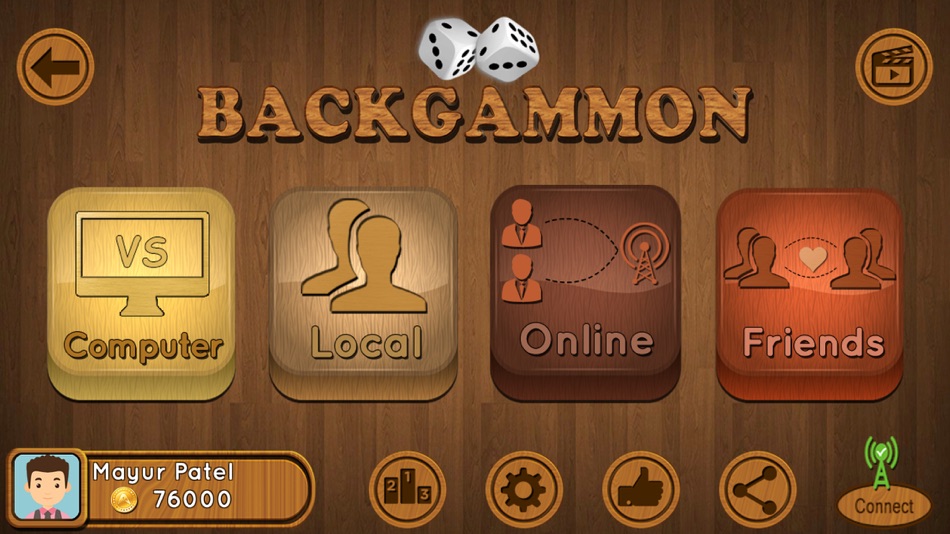 #1. Backgammon : Multiplayer Game (iOS) By: sohil kadevar