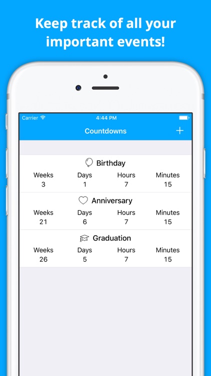 Countdown Widget: Track Events