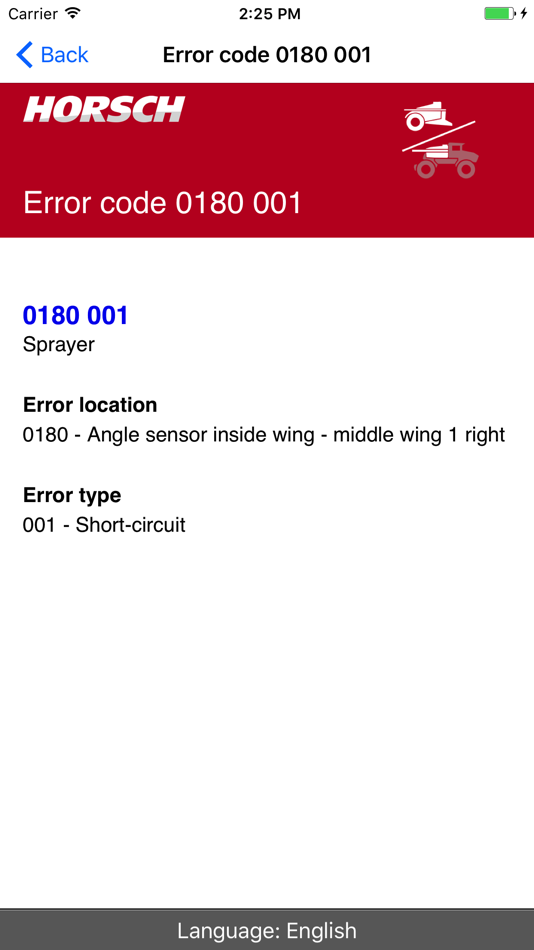 #2. HORSCH Error Codes (iOS) By: HORSCH