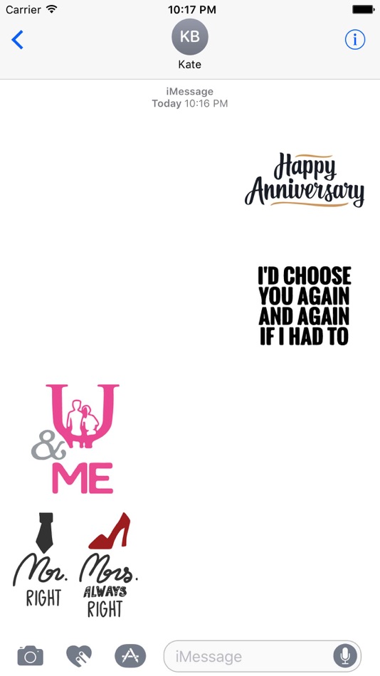 Happy Anniversary Quotes Sticker Pack - 1.0 - (iOS)