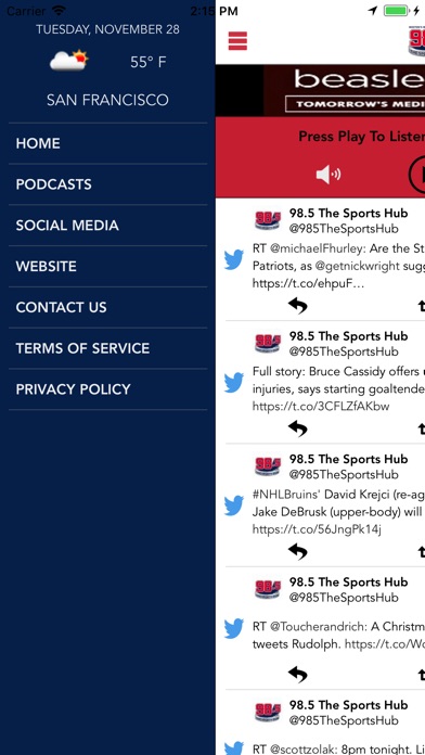 98.5 The Sports Hub screenshot 2