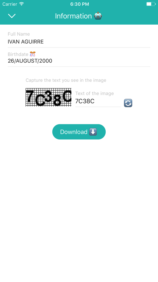 #2. CurpBot - Download your CURP (iOS) By: Ivan Aguirre