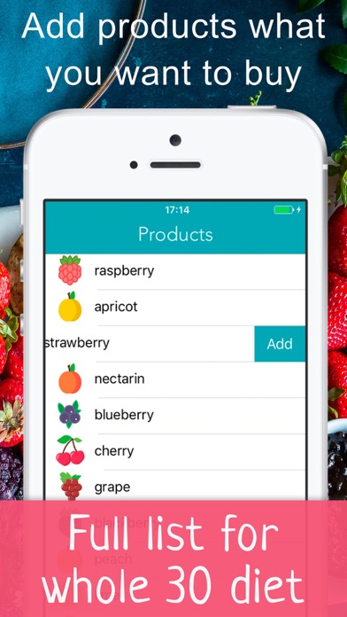 Screenshot #1 pour Whole 30 diet shopping list - Your healthy eating