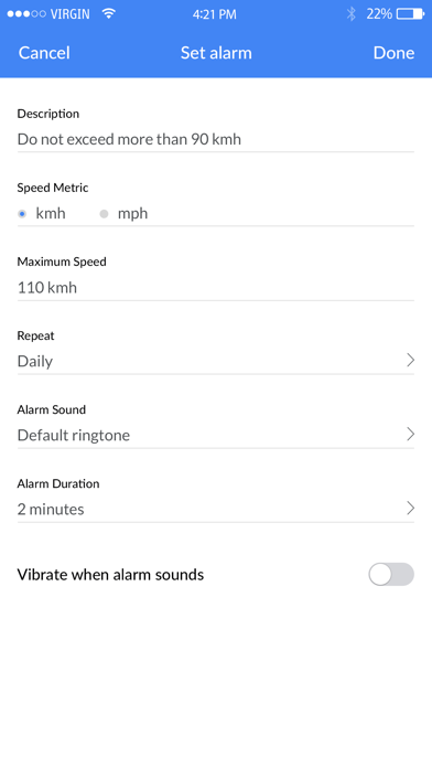 Screenshot #2 pour Safee - overspeed alarm