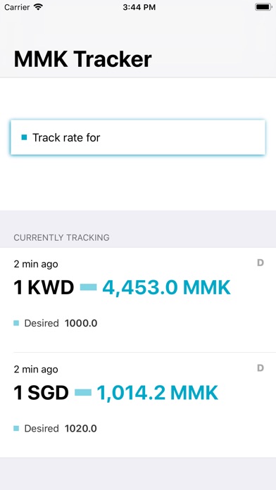 Shwe - Exchange Rates Tracker screenshot 2