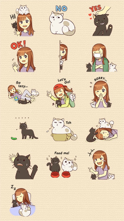Girl With 2 Cats