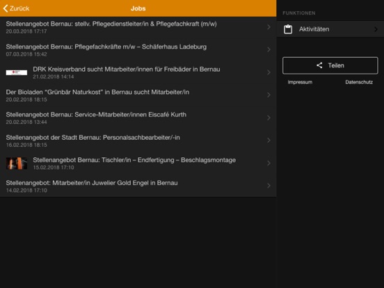 Bernau LIVE to Go! iPad screenshot