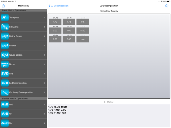 Matrix Calculator Plus iPad screenshot 4 - Education app