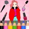 With Beauty & Fashion Coloring Book app you can fill the colors in prepared image outlines and can also create your own original drawings