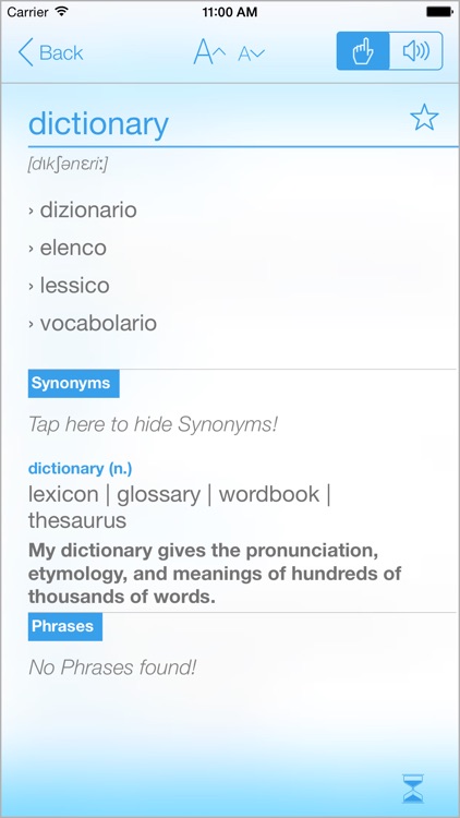 Dictionary Italian English