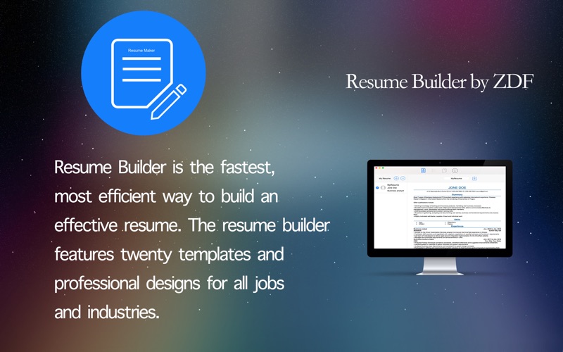 resume builder by zdf iphone screenshot 4
