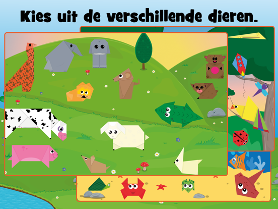 Origami kinderen - Juf Jannie iPad app afbeelding 2