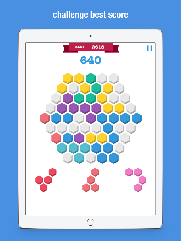 Hexagon Match Geometry Puzzle iPad screenshot 5 - Games app