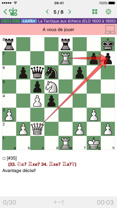 Screenshot #1 pour Tactique aux échecs 1600-1800