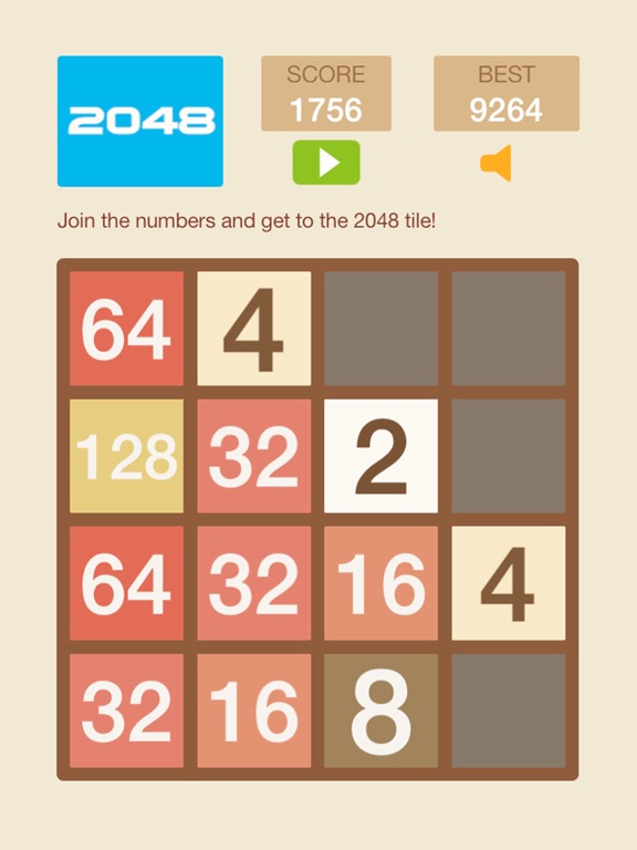 2048 HD - Snap 2 Merged Number Puzzle Game screenshot