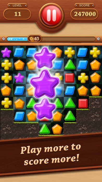 Screenshot #3 pour Wooden Match 3 - Puzzle Blast