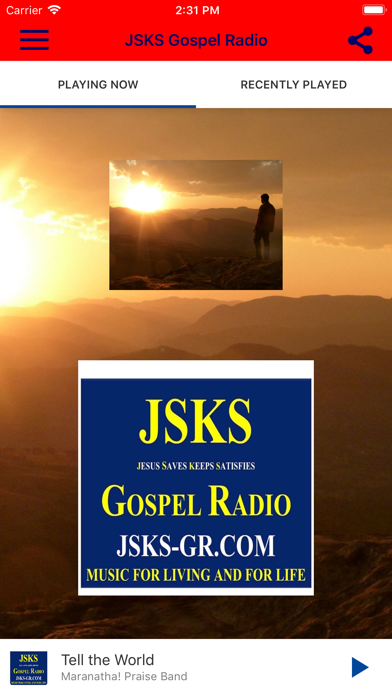 JSKS Gospel Radio iPhone screenshot 1 - Music app