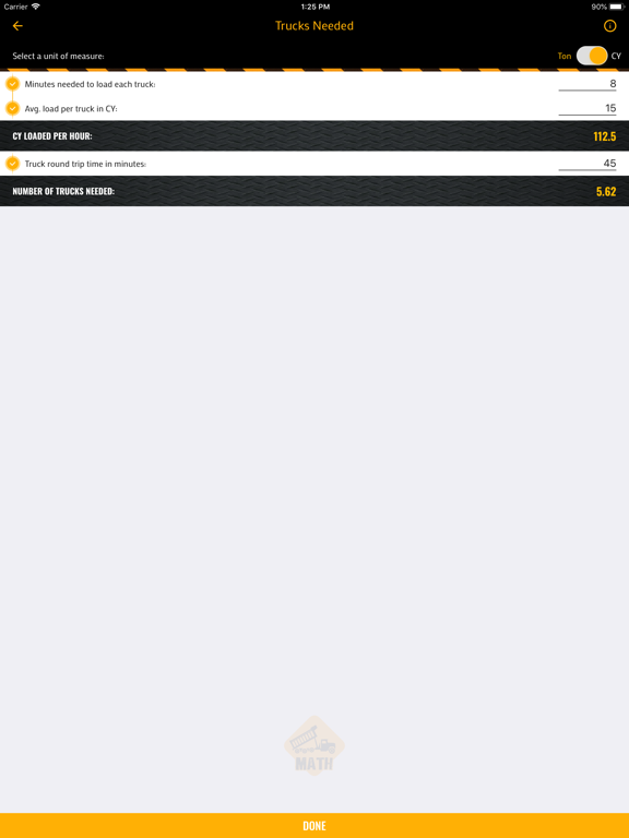 Dump Truck Math iPad screenshot 3 - Utilities app