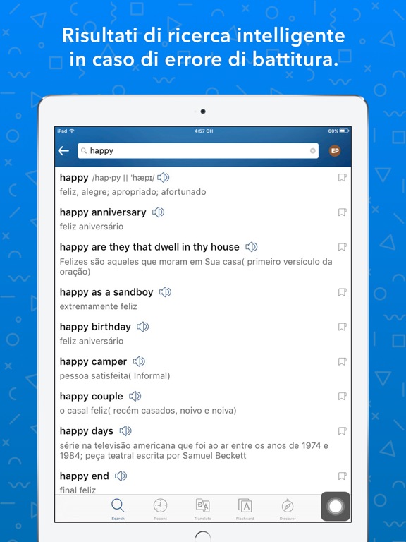 Dizionario Inglese-Italiano iPad screenshot 5 - Education app