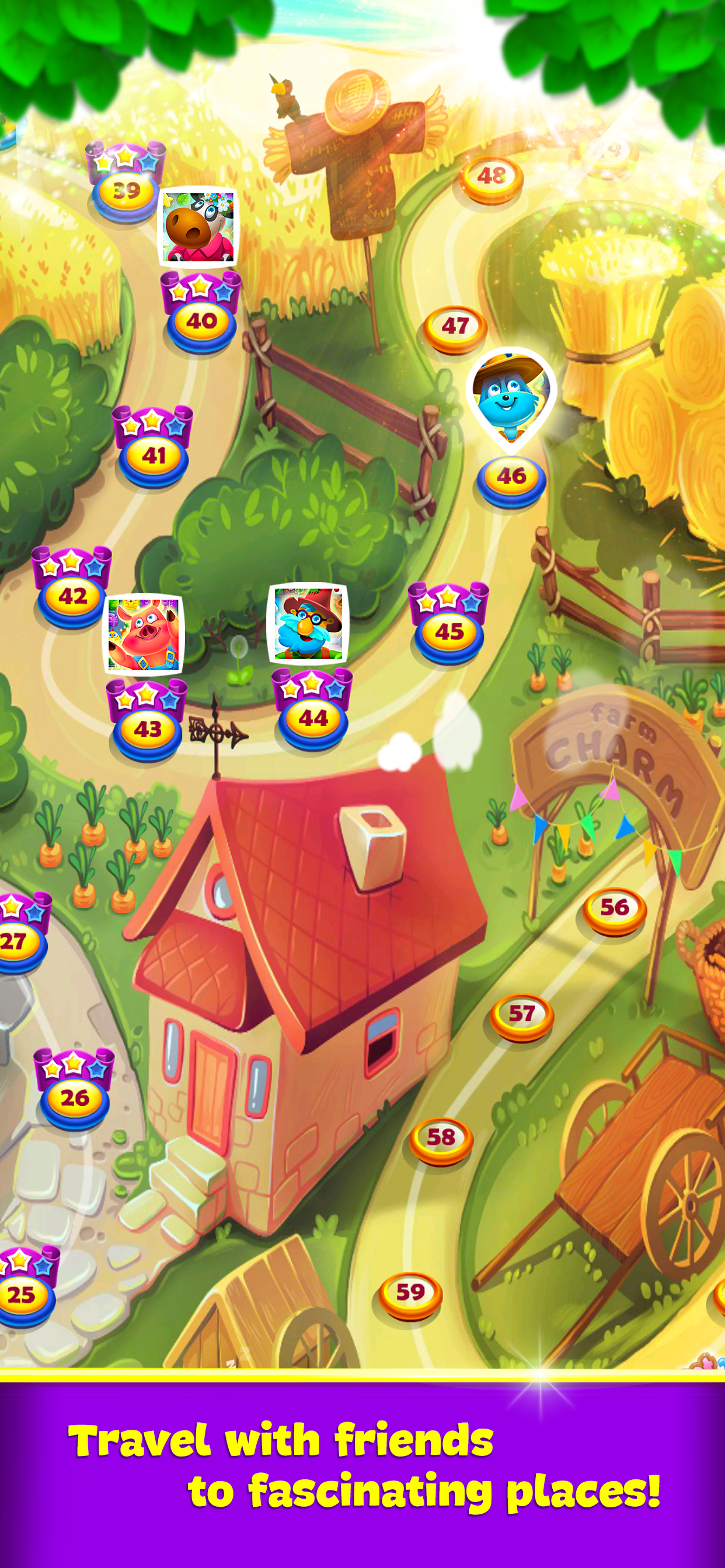 Farm Charm: Match 3 King Mania