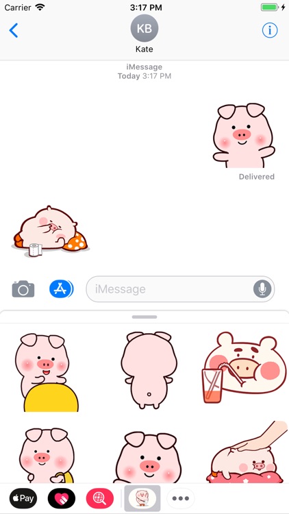Goofy Pig Animated Stickers