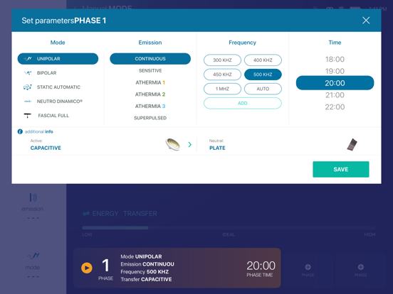 FISIOWARM 7.0 app screenshot 2
