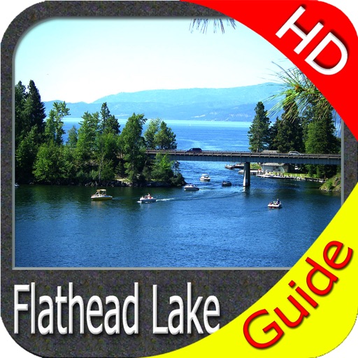 Flathead lake Montana charts HD GPS fishing maps icon