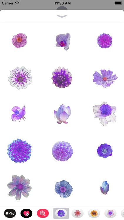 Purple Flower Sticker Pack